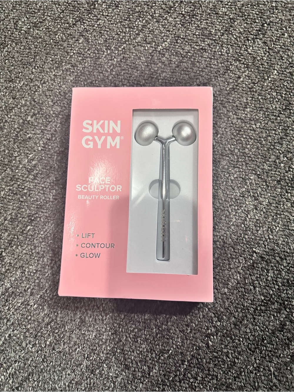 Skin Gym Face Sculptor Beauty Roller - Pink & Silver